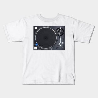 Classic Turntable Black Kids T-Shirt